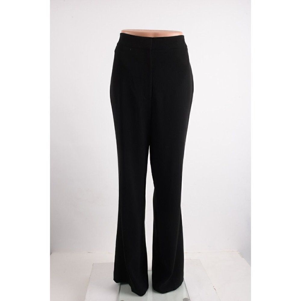 Diane Von Furstenberg DVF Womens Presley Dress Pants Wide leg Sz 10 Black NWT